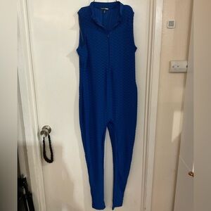 Fashion Nova Textured Blue Top